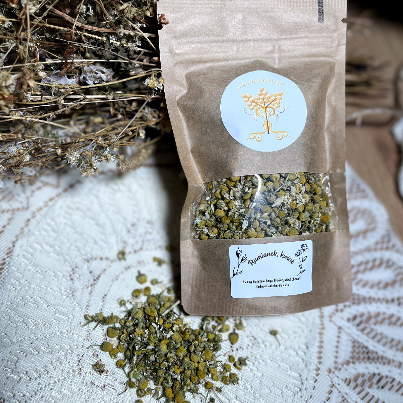 Rumianek, kwiaty rumianku suszone - na chorobę lokomocyjną u dzieci