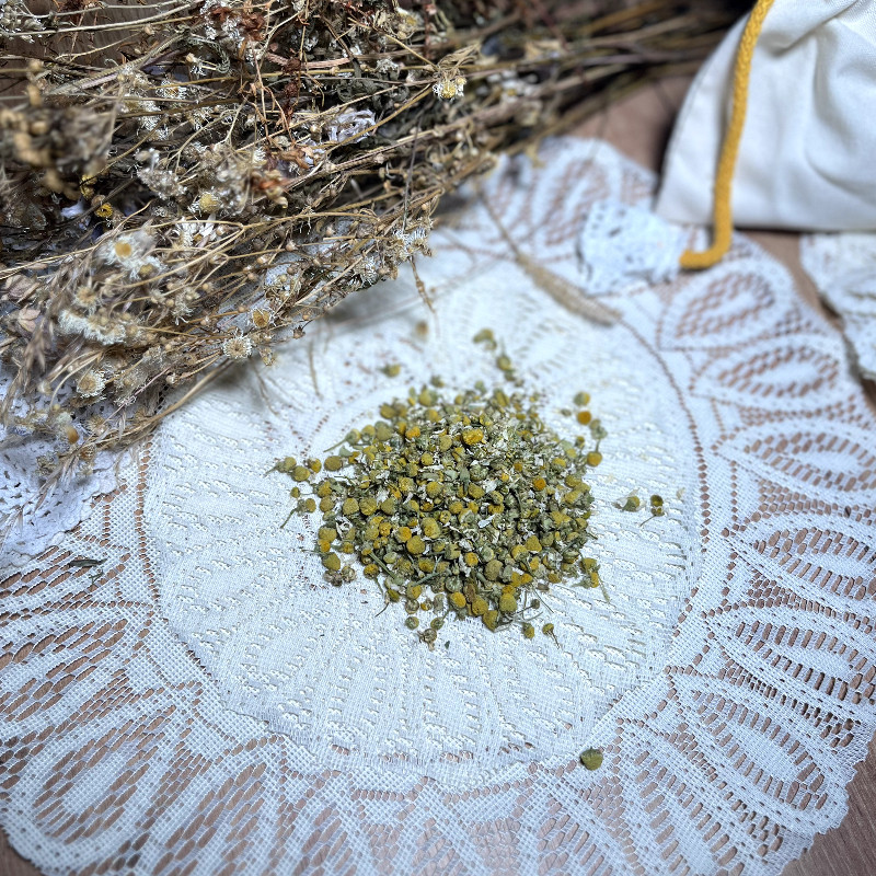 Rumianek, kwiaty rumianku suszone - na chorobę lokomocyjną u dzieci