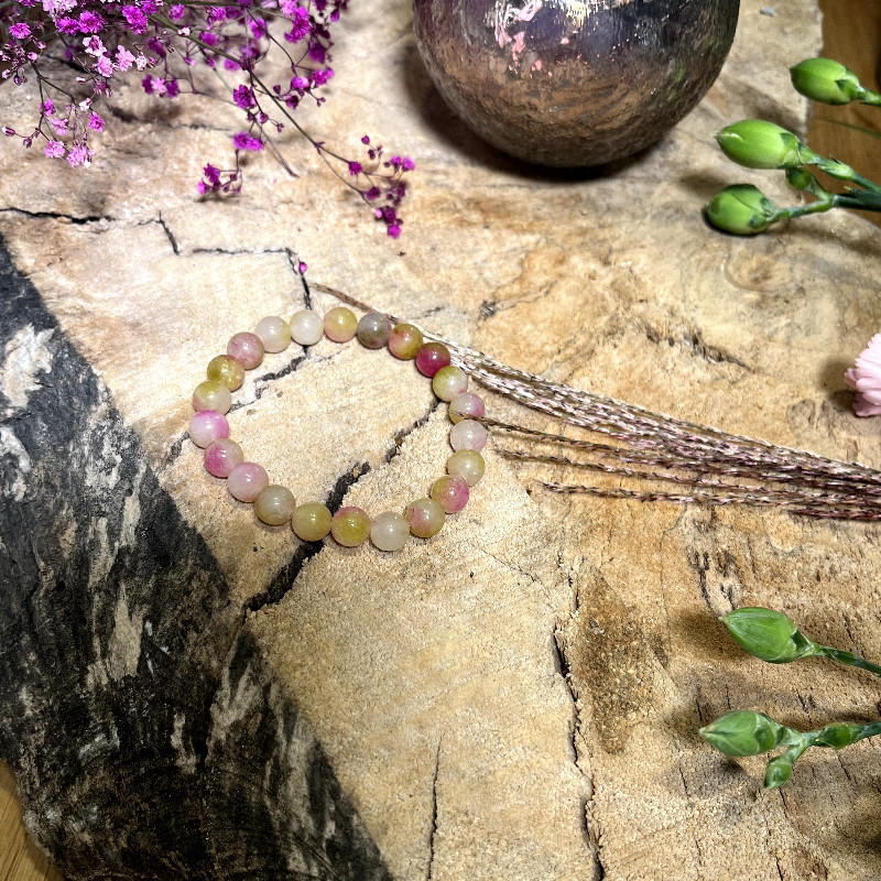 Jadeit żółty z różowym - równowaga emocji, harmonia, zaufanie i miłość do siebie i innych