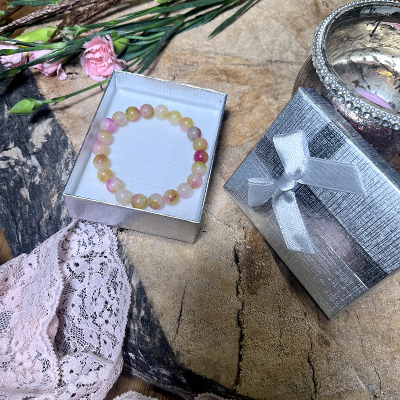 Jadeit żółty z różowym - równowaga emocji, harmonia, zaufanie i miłość do siebie i innych