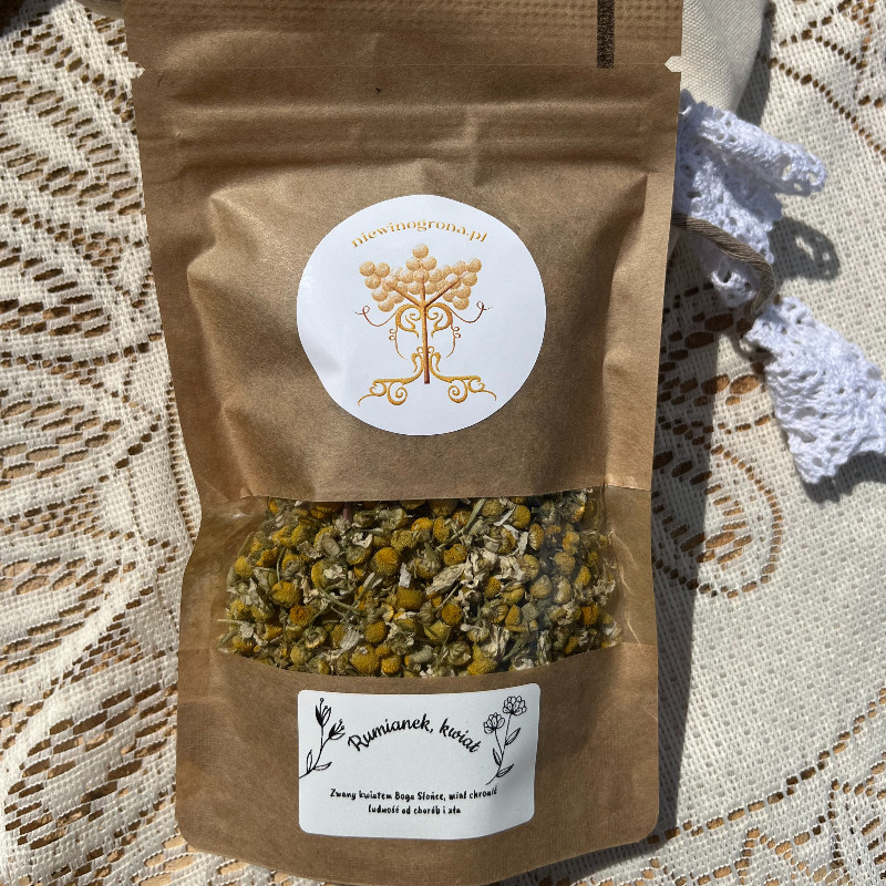 Rumianek, kwiaty rumianku suszone - na chorobę lokomocyjną u dzieci