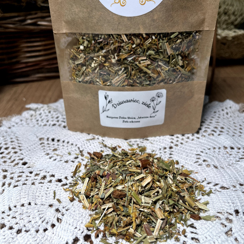 Woreczek z dziurawcem suszonym. Amulet ochronny. Energia Słońca.